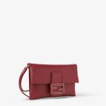 FENDI Mamma Baguette Pouch Bordeaux nappa leather pochette - Image 2